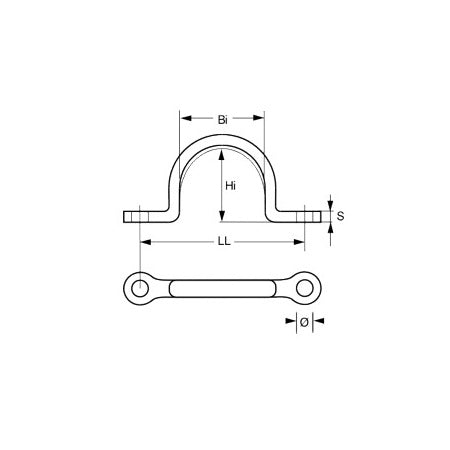 Stainless Steel Fairlead (Round material AISI316)