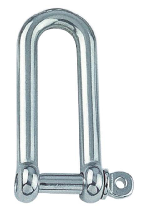 D shackle, long, AISI 316, 5 mm