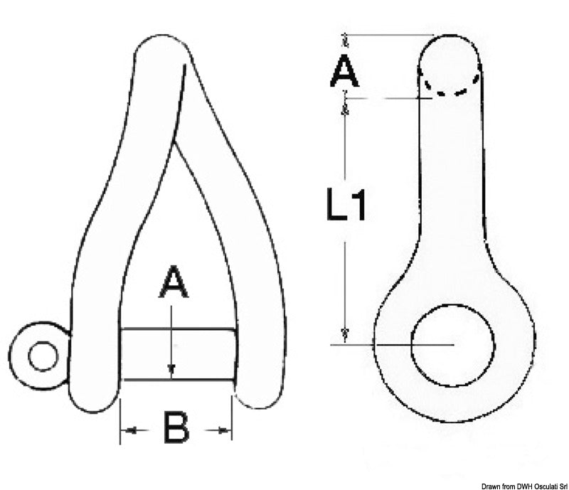 Vītā važa, lējums SS, 6 mm 