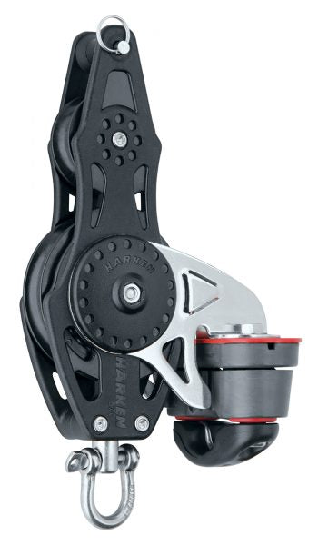 Harken 2624 57 mm Fiddle Block — Swivel, Becket, Cam Cleat