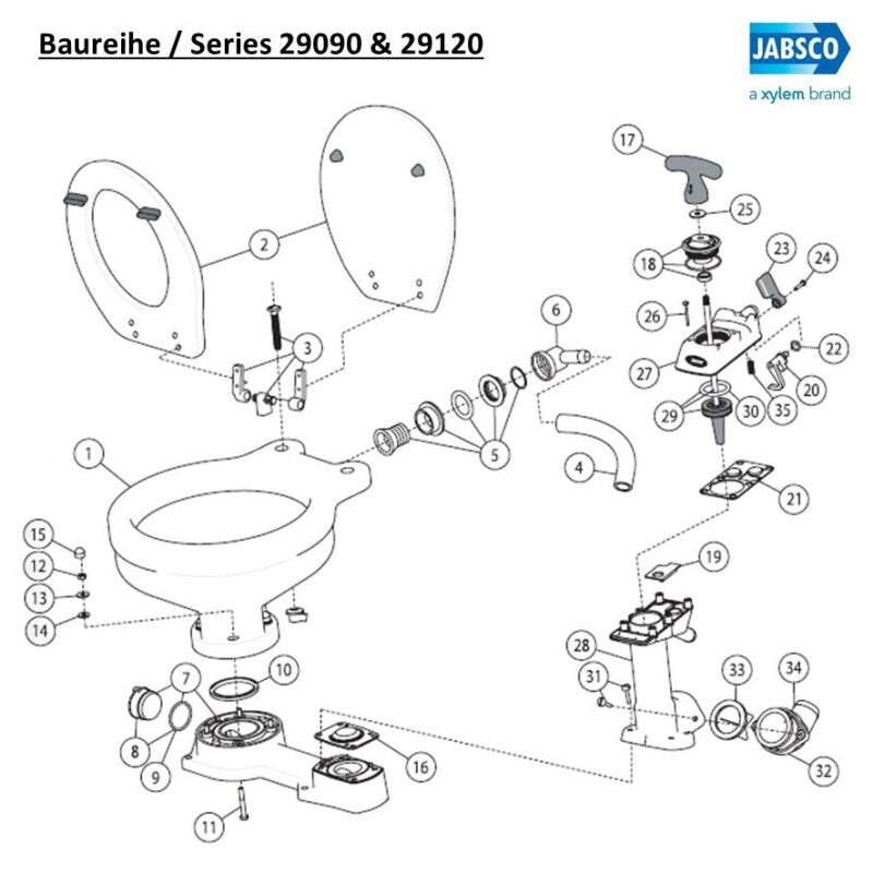 Jabsco Base to Bowl Mounting Kit / Service Kit E