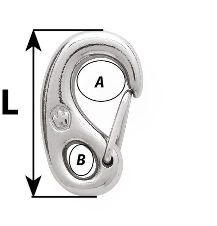 Safety snap hook, length: 25 mm
