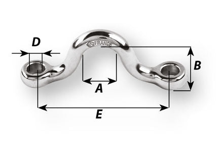 Eye strap, diam.: 4 mm, spacing: 30 mm