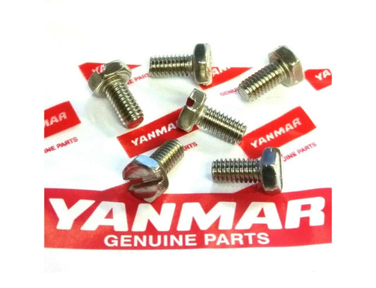 GENUINE YANMAR (6) Sea Water Pump Cover Plate Screws