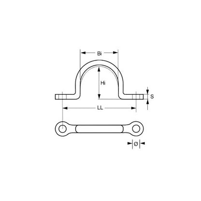 Stainless Steel Fairlead (Round material AISI316)