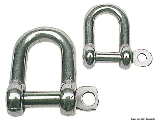 Shackle made of stainless steel AISI 316, 5 mm