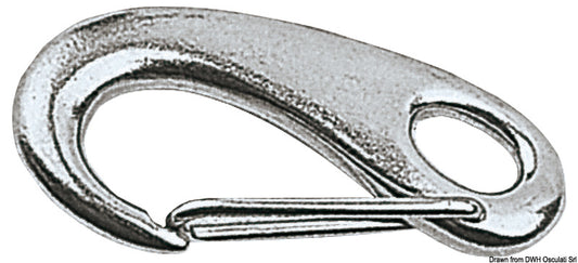 Drošības karabīne (AISI 316) ar atsperi, 31 mm atvērums