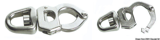 Snap-shackle w/trigger opening, AISI 316 85 mm