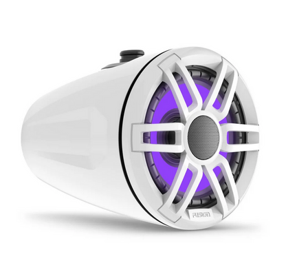 Fusion® XS sērijas 6,5" RGB LED ūdensdrošās motorlaivas konusveida skandas, baltas