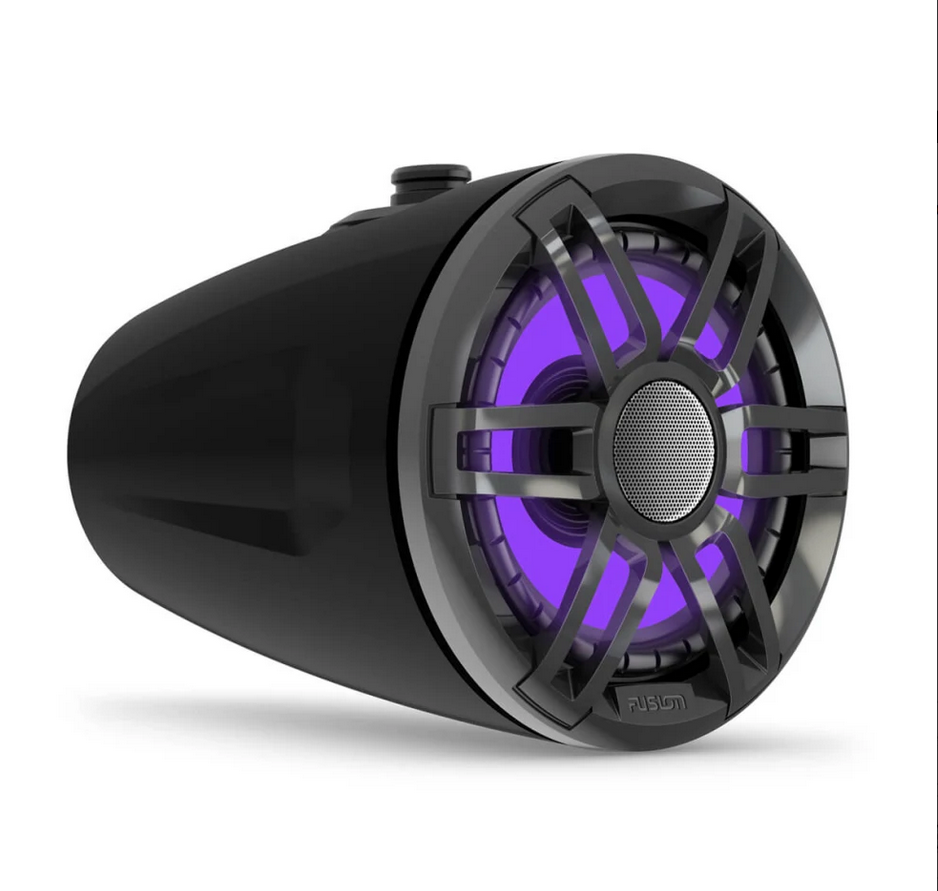 Fusion® XS sērijas 6,5" RGB LED ūdensdrošās motorlaivas konusveida skandas, melnas