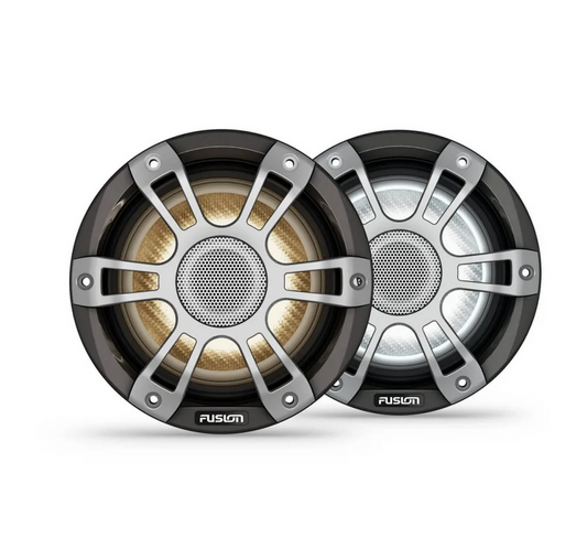 Fusion® Signature Series 3i 6.5" CRGBW Marine Coaxial Speakers, Grey