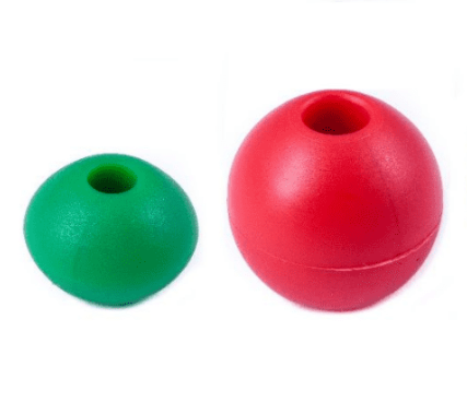 Rope stopper/plastic ball, 44mm, with hole