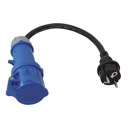 CEE plug to Schuko socket,  0,4m (230 V, 16 A,  3 pole)