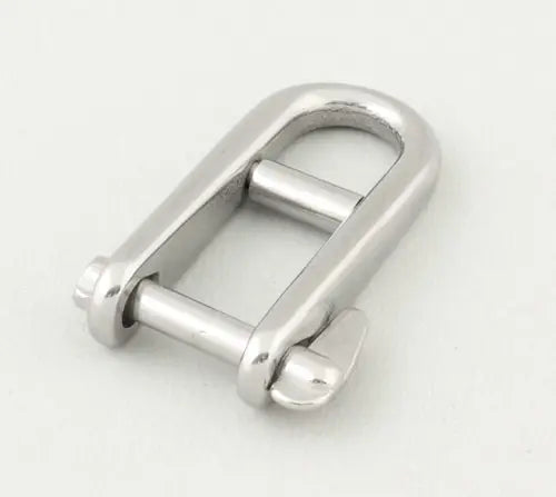 Halyard shackle w cross bar & locking pin, 8 mm
