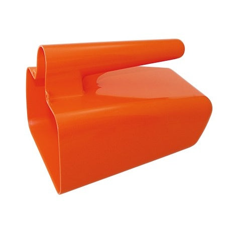 Bailing scoop, plastic, orange
