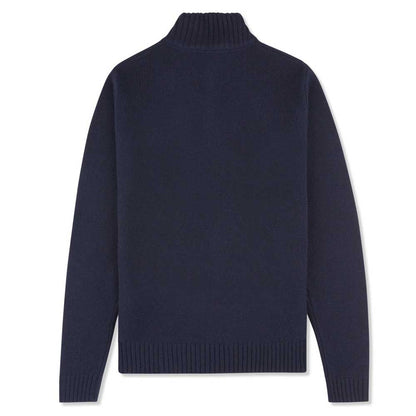 Phoenix Half Zip Neck Knit Sweatshirt, navy