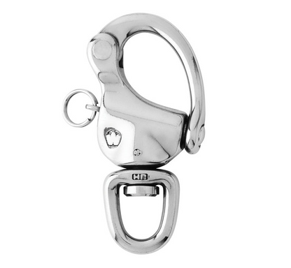 HR snap shackle with swivel eye, 70 mm